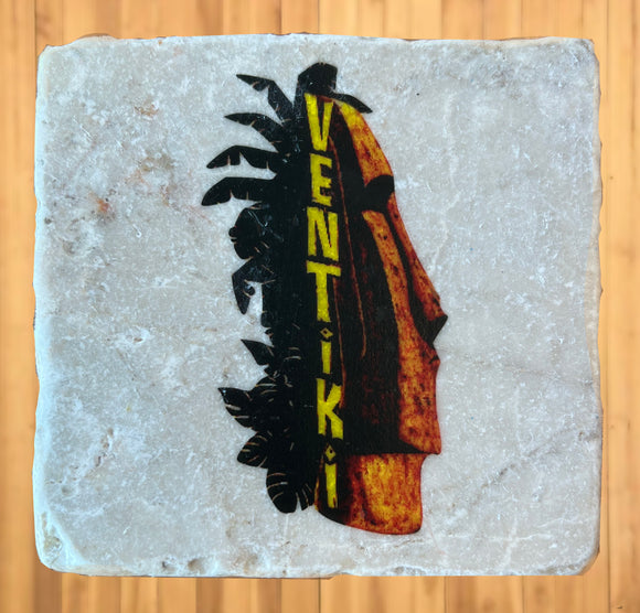 VenTiki Tumbled Stone Coaster - Islander
