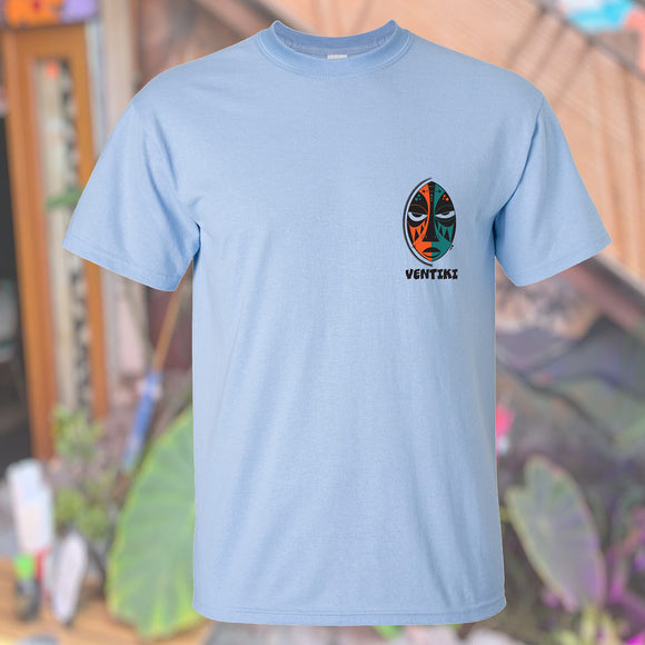 VenTiki Mask T-Shirt (Light Blue)